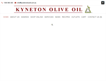 Tablet Screenshot of kynetonoliveoil.com.au
